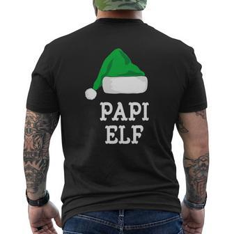 Papi Elf Christmas Matching Family Group Xmas Mens Back Print T-shirt | Mazezy
