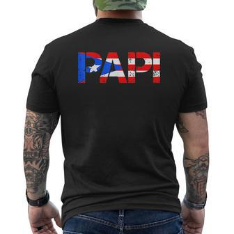 Papi Puerto Rico Flag Fathers Day Mens Back Print T-shirt - Thegiftio UK
