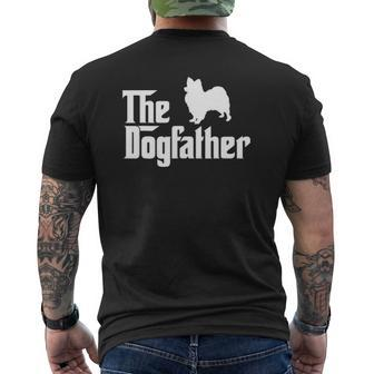 Papillon Dog The Dogfather Dog Mens Back Print T-shirt | Mazezy