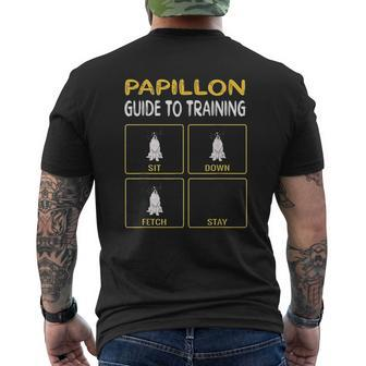 Papillon Guide To Training Fathers Day Christmas For Dad Good For Dad Mens Back Print T-shirt - Seseable
