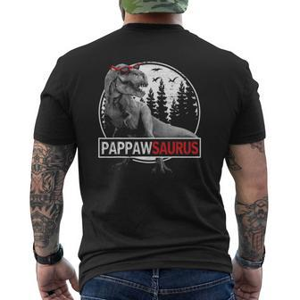 Pappawsaurus Grandpa Dinosaur Pappaw Saurus Father's Day Mens Back Print T-shirt | Mazezy