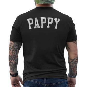 Pappy Classic Bold Font Father's Day Pappy Men's T-shirt Back Print - Seseable
