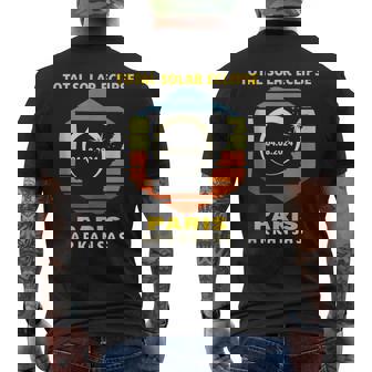 Paris Arkansas Total Solar Eclipse 2024 Men's T-shirt Back Print - Thegiftio