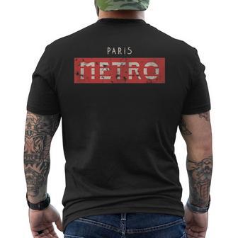 Paris Metro For Paris France Travelers Men's T-shirt Back Print - Monsterry AU