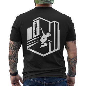 Parkour Athlete Men's T-shirt Back Print - Monsterry DE