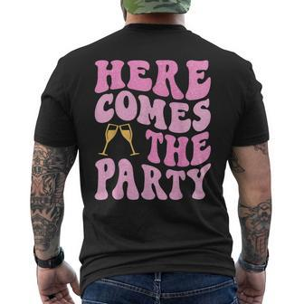 Here Come The Party Bride Squad Bridal Party Bachelorette Men's T-shirt Back Print - Monsterry