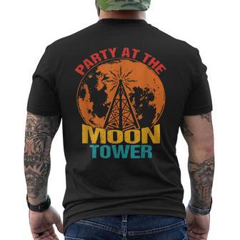 Party At The Moon Tower Vintage Apparel Men's T-shirt Back Print - Monsterry