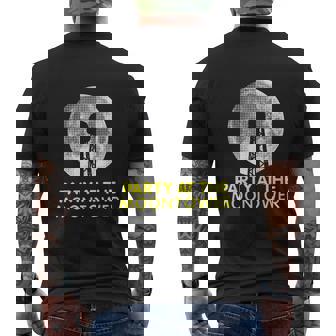 Party At The Moontower Cool Moon Tower Mens Back Print T-shirt - Thegiftio