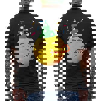 Party Smile Face Emoticon Birthday Party Smile Face Men's T-shirt Back Print - Thegiftio