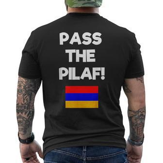 Pass The Pilaf Armenian Rice Lover Family Armenia Flag Men's T-shirt Back Print - Monsterry AU