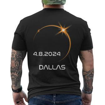 Path Of Totality America Total Solar Eclipse 2024 Dallas Men's T-shirt Back Print - Monsterry CA
