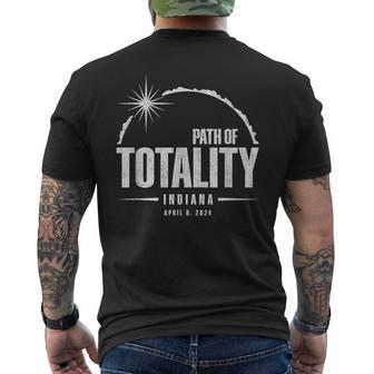 Path Of Totality Indiana 2024 April 8 2024 Eclipse Men's T-shirt Back Print - Monsterry AU