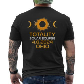 Path Of Totality Ohio America Total Solar Eclipse 2024 Men's T-shirt Back Print - Thegiftio UK