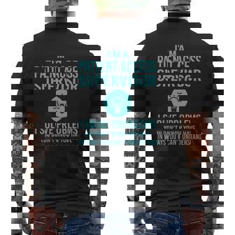 Patient Access Supervisor Mens Back Print T-shirt - Thegiftio