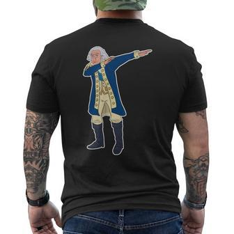 Patriotic 1St Dabbing President General George Washington Men's T-shirt Back Print - Monsterry UK