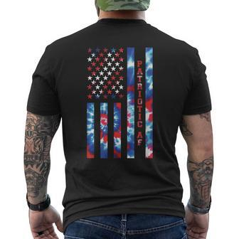Patriotic Af United States Patriotic American Flag Tie Dye Men's T-shirt Back Print - Monsterry DE