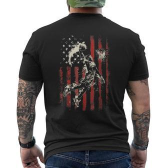 Patriotic Basketball 4Th Of July Usa American Flag Boys Men's T-shirt Back Print - Monsterry UK