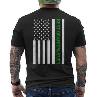 Patriotic Dad Grandpa Fathers Day Usa Flag Best Grandpa Ever Men's T-shirt Back Print - Monsterry DE