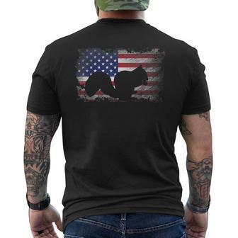 Patriotic Squirrel American Flag Cool Wild Animals Lover Mens Back Print T-shirt - Thegiftio