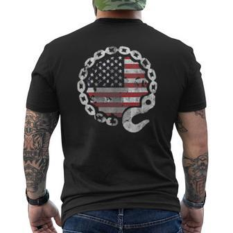 Patriotic Tow Lives Matter Towing Tow Truck Driver Mens Back Print T-shirt | Mazezy