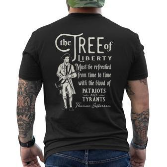 Patriotic Tree Of Liberty Conservative Freedom T Men's T-shirt Back Print - Monsterry CA