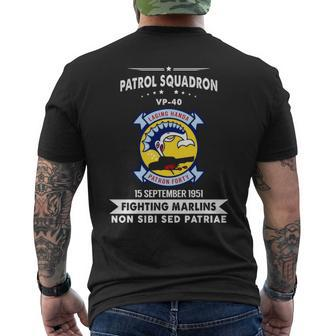Patrol Squadron 40 Vp Men's T-shirt Back Print | Mazezy