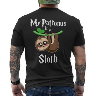 My Patronus Is A Sloth Harry Fan Sloth Lover Mens Back Print T-shirt - Thegiftio UK