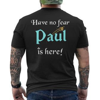 Paul Custom First Name Quote Saying Boys Men's T-shirt Back Print - Seseable