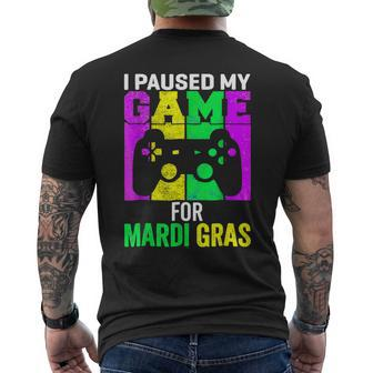 I Paused My Game For Mardi Gras Video Game Mardi Gras Men's T-shirt Back Print - Monsterry AU