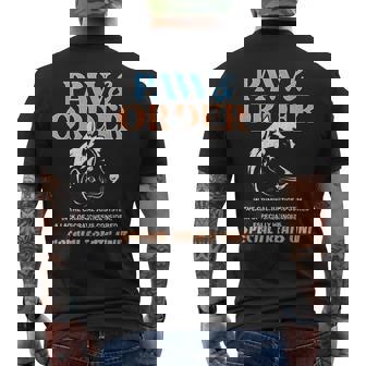 Paw And Order Training Dog And Cat Mens Back Print T-shirt - Thegiftio