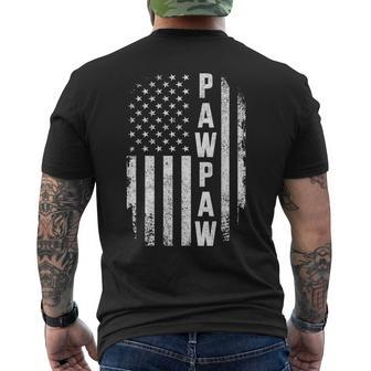 Pawpaw Us American Patriotic Flag For Grandpa Fathers Day Men's T-shirt Back Print - Thegiftio UK