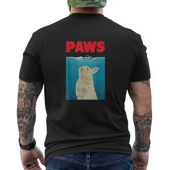 Paws Bunny Parody Rabbit Lover Mens Back Print T-shirt - Thegiftio UK