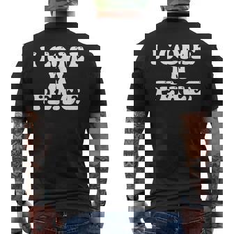 I Come In Peace I'm Peace Couple's Matching Mens Back Print T-shirt - Thegiftio