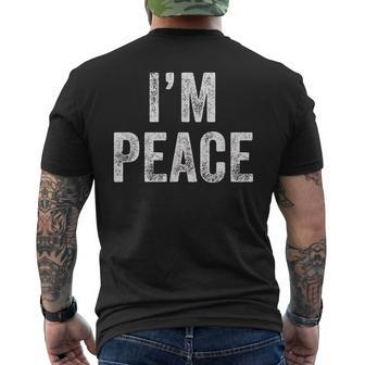 I Come In Peace I'm Peace Matching Couple Lovers Men's T-shirt Back Print | Mazezy