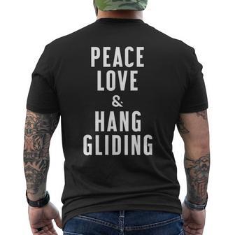 Peace Love And Hang Gliding Men's T-shirt Back Print - Monsterry AU