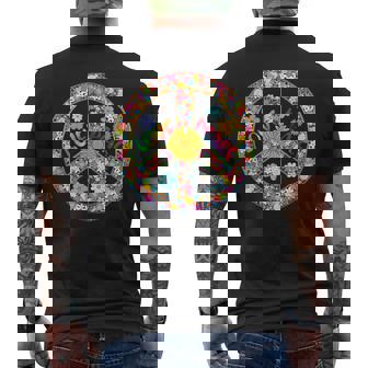 Peace Sign Love T 60S 70S Tie Die Hippie Costume Men's T-shirt Back Print | Mazezy