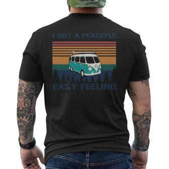 I Got A Peaceful Easy Feeling Vintage Hippie Van Camping Mens Back Print T-shirt - Thegiftio UK