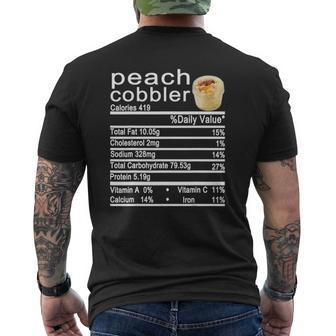 Peach Cobbler Nutrition Facts Label Thanksgiving Christmas Mens Back Print T-shirt - Thegiftio