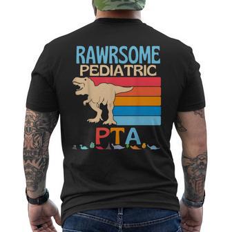 Pediatric Pta Are Awesome Personal Therapy Dinosaur Men's T-shirt Back Print - Monsterry