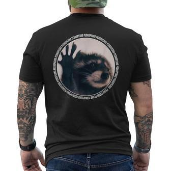 Pedro Raccoon Dancing Meme Men's T-shirt Back Print - Monsterry DE