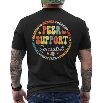 Peer Support Specialist Life Appreciation Week School Men's T-shirt Back Print - Thegiftio UK