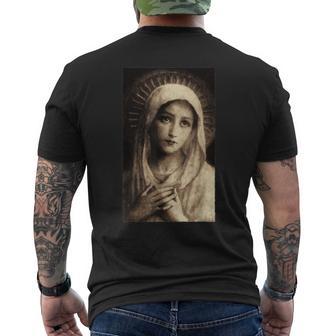 Peinture Catholique Vierge Marie Maria T-shirt imprimé au dos - Cadeauxyz