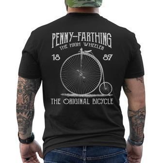 Penny Farthing Bike Retro Vintage Bicycle Cycling Men's T-shirt Back Print - Monsterry CA