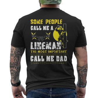 Some People Call Me A Lineman Men's T-shirt Back Print | Mazezy CA