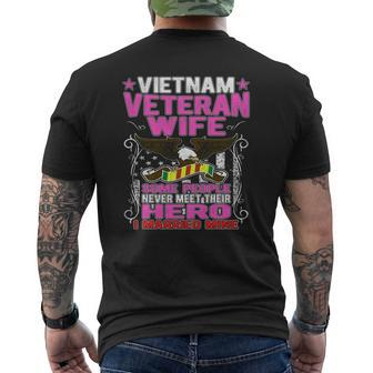 Some People Never Meet Their Hero Vietnam Veteran Wife Mens Back Print T-shirt | Mazezy DE