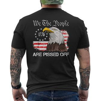 We The People Are Pissed Off Vintage Us American Flag Eagle Men's T-shirt Back Print - Thegiftio UK