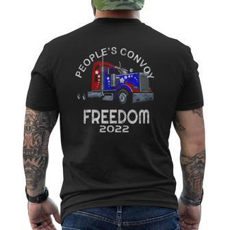 People’S Convoy Freedom 2022 Support Truckers Mens Back Print T-shirt | Mazezy UK