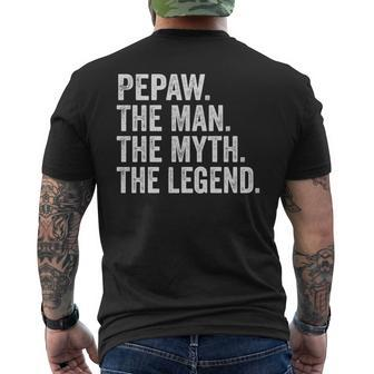 Pepaw Der Mann Der Mythos Die Legende Opa-Vatertag T-Shirt mit Rückendruck - Seseable