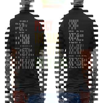Percy The Man The Myth The Legend Boys Name Men's T-shirt Back Print - Seseable