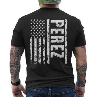 Perez Last Name Surname Team Perez Family Reunion Men's T-shirt Back Print - Seseable